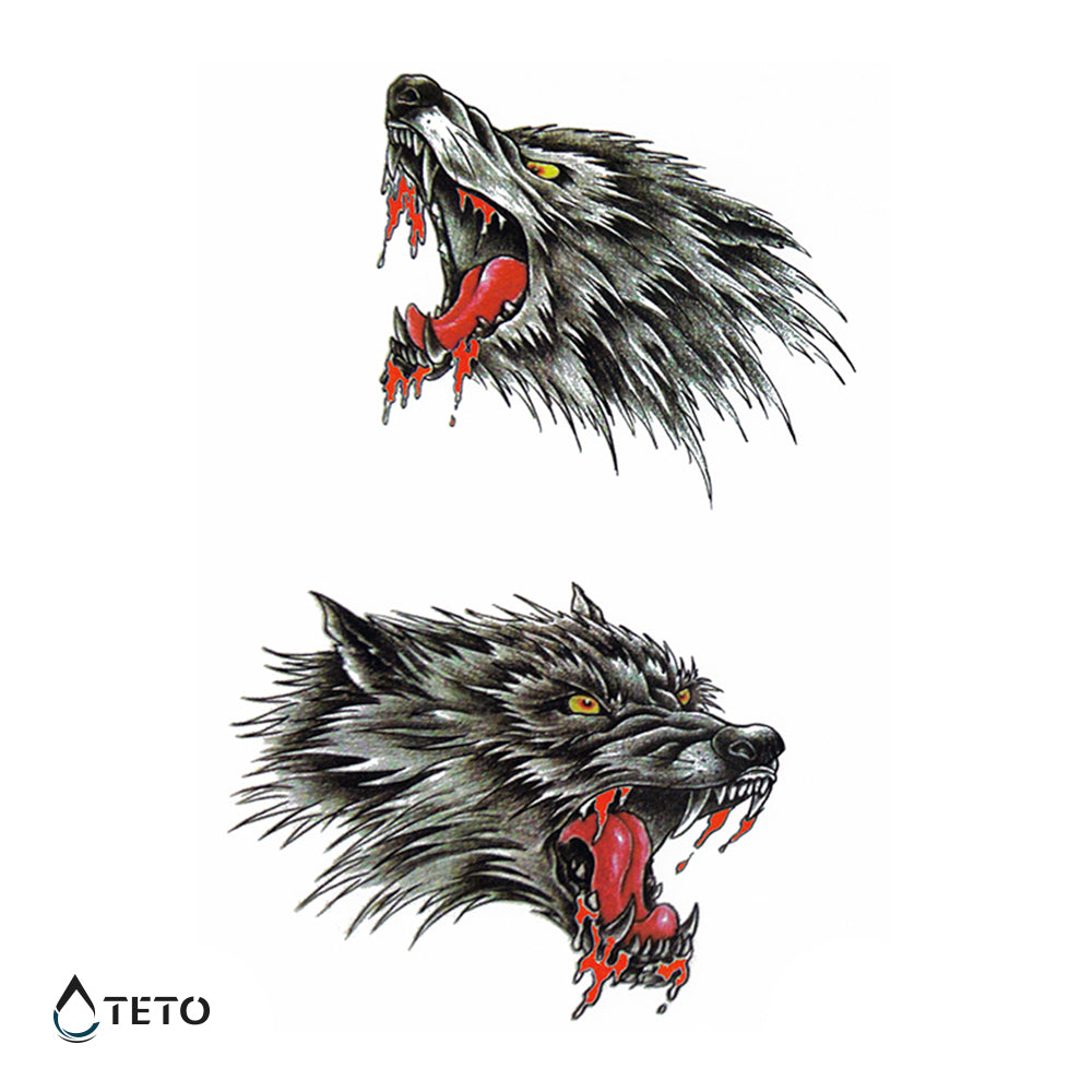 Lupi furiosi - set - TETO Tatuaggi Temporanei