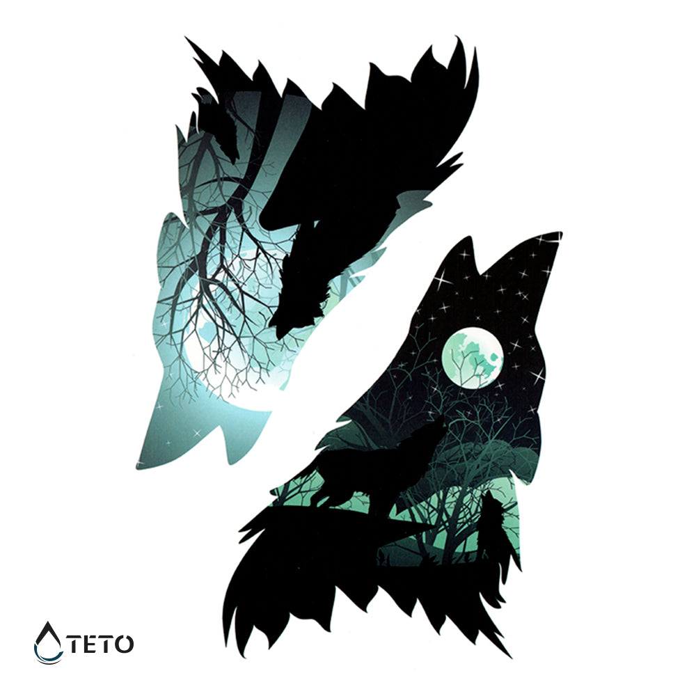 Lupi - set - TETO Tatuaggi Temporanei