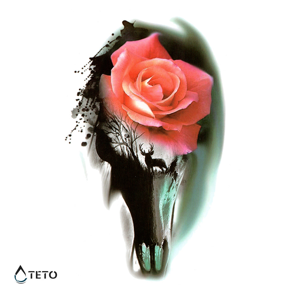 Rosa misteriosa - TETO Tatuaggi Temporanei