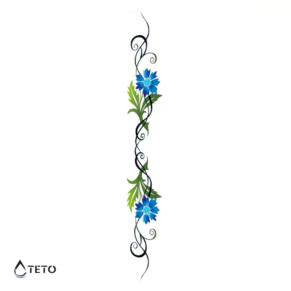 Catena di fiori – Tipo A - TETO Tatuaggi Temporanei