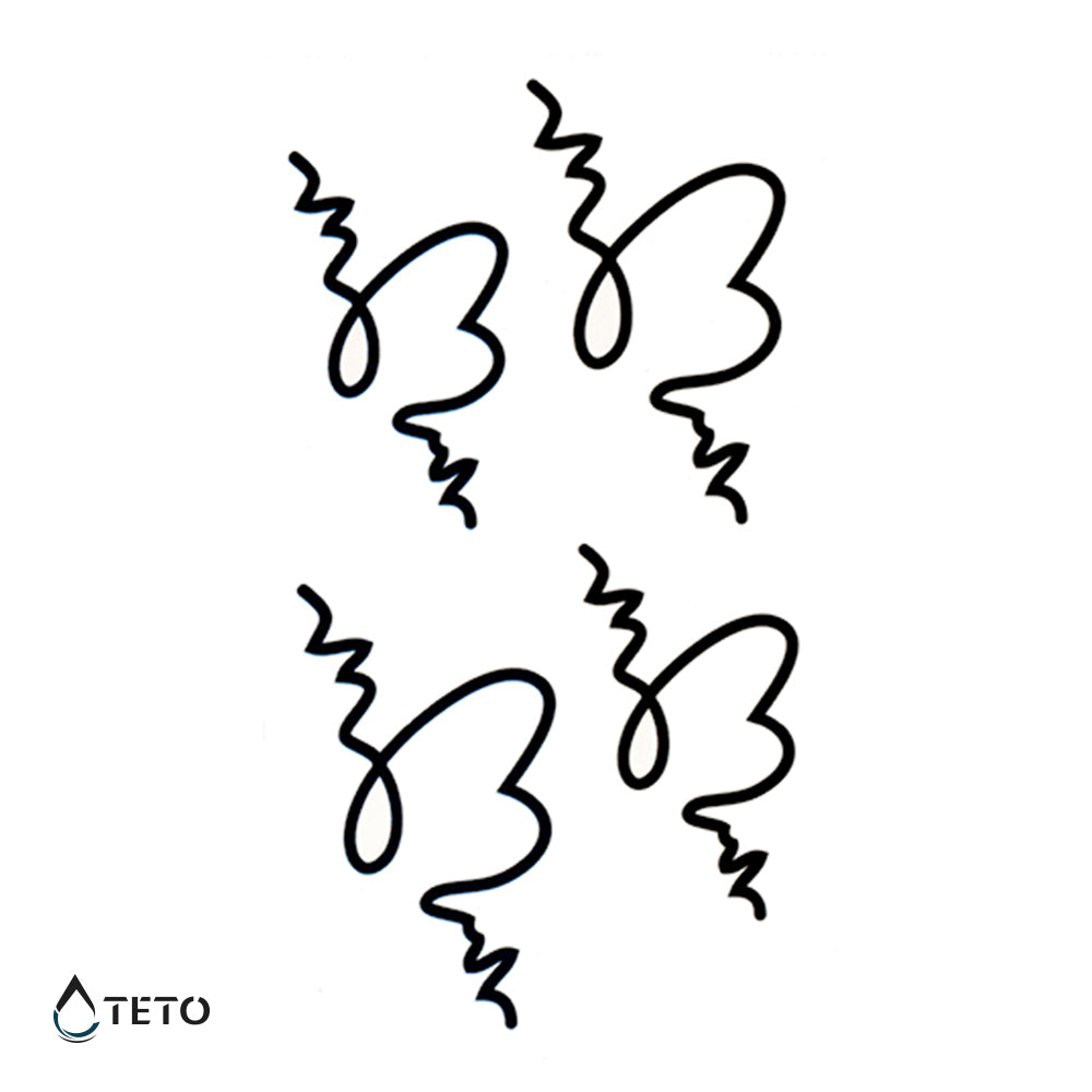 Battiti del cuore – set – Tipo B - TETO Tatuaggi Temporanei