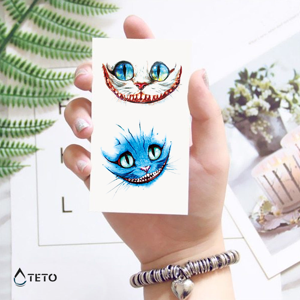Il gatto di Cheshire – set - TETO Tatuaggi Temporanei