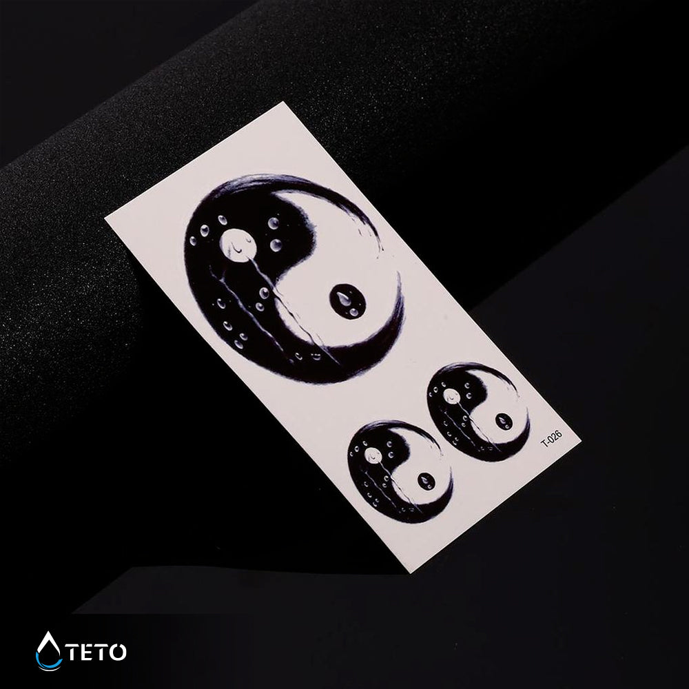 Yin e yang - set - TETO Tatuaggi Temporanei