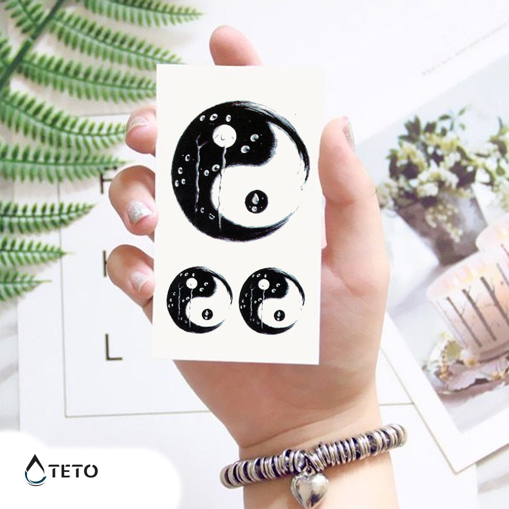 Yin e yang - set - TETO Tatuaggi Temporanei