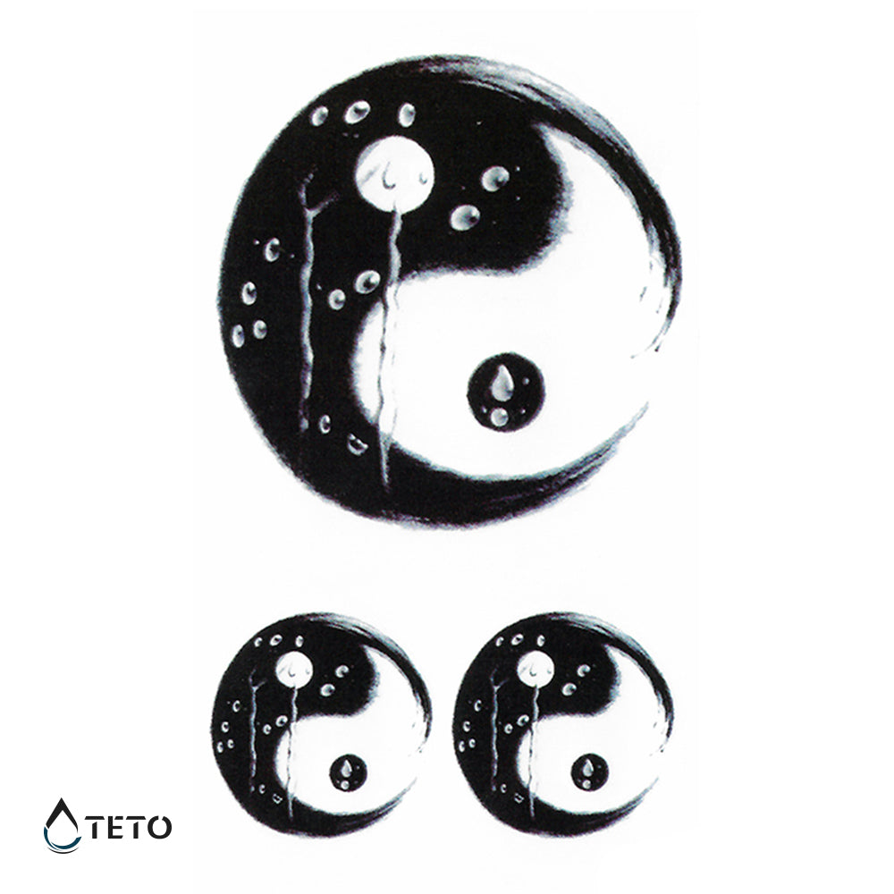 Yin e yang - set - TETO Tatuaggi Temporanei