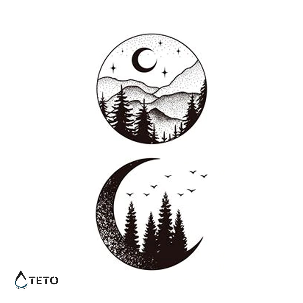 Montagne e luna - set