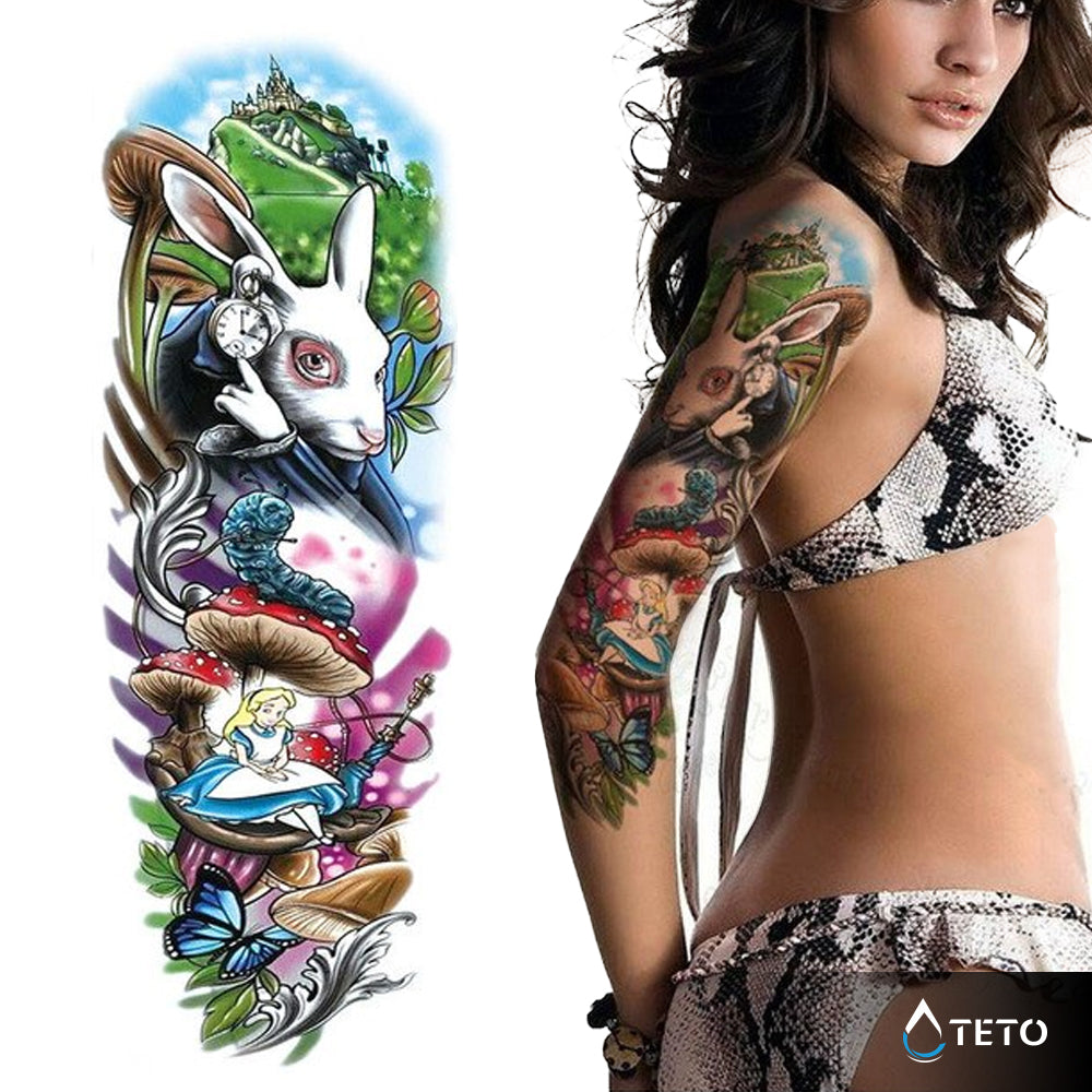 Alice nel paese delle meraviglie - TETO Tatuaggi Temporanei