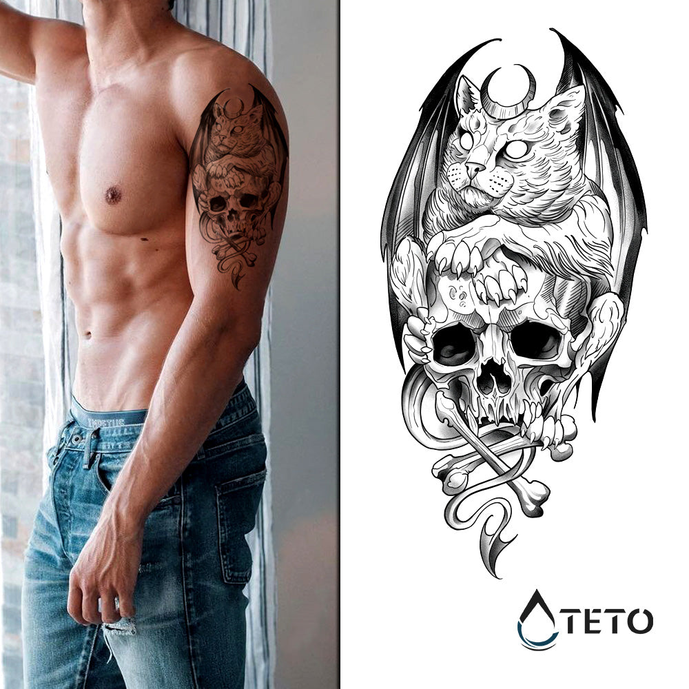 Gatto della morte - TETO Tatuaggi Temporanei