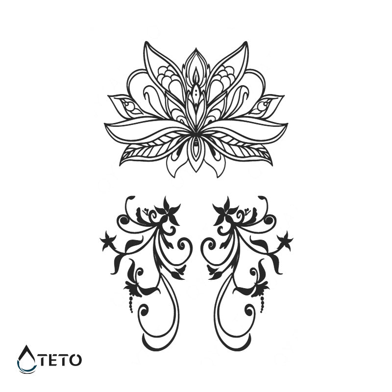Mandala e fiori – set – Semipermanente