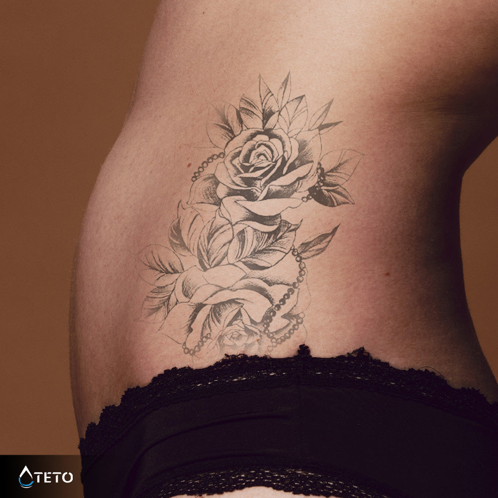 Rosa con perline – Semipermanente