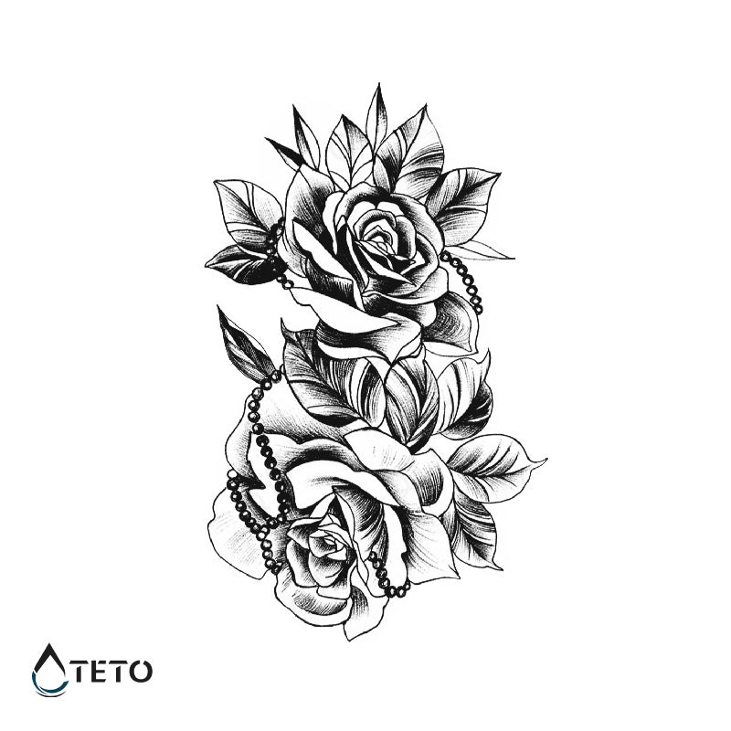 Rosa con perline – Semipermanente