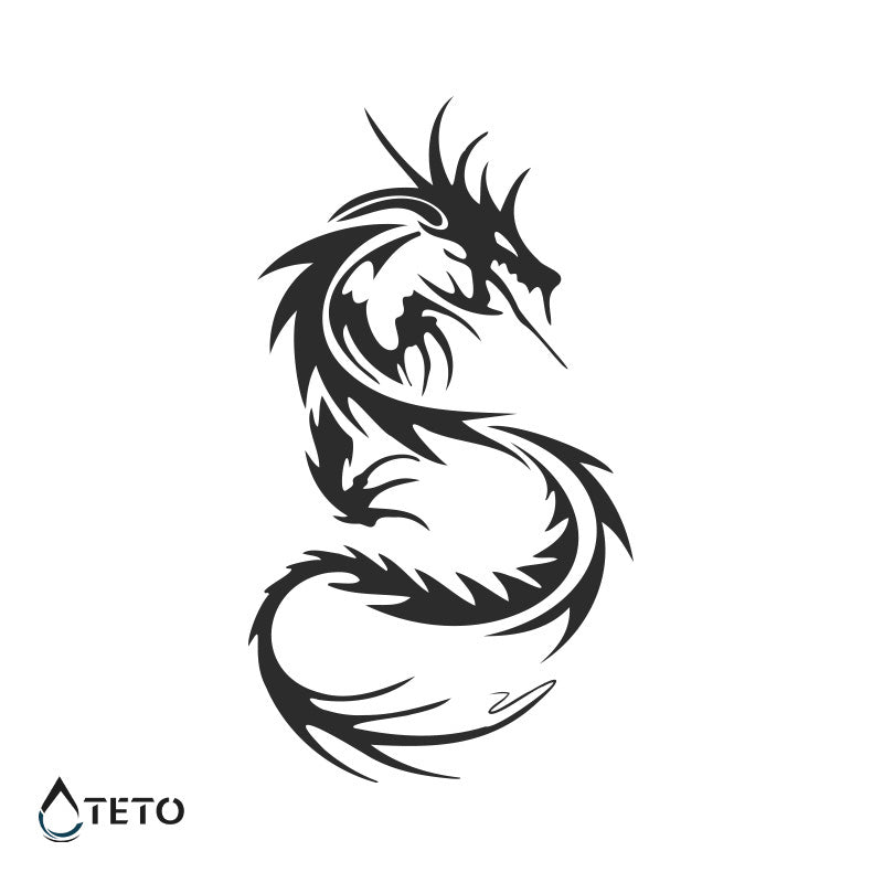 Drago minimalista – Semipermanente - TETO Tatuaggi Temporanei