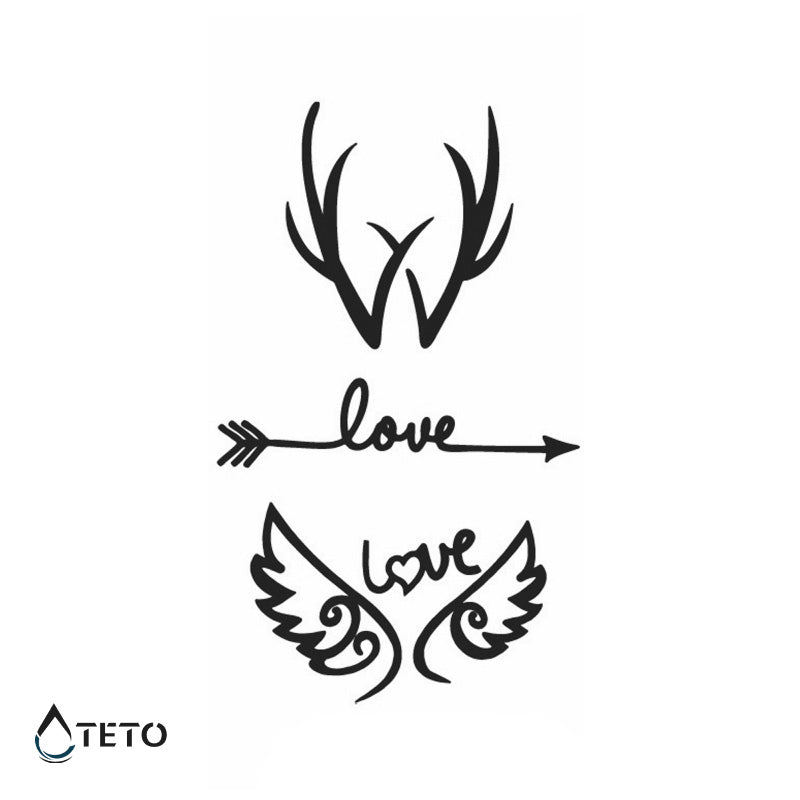 Amore - set – Semipermanente - TETO Tatuaggi Temporanei