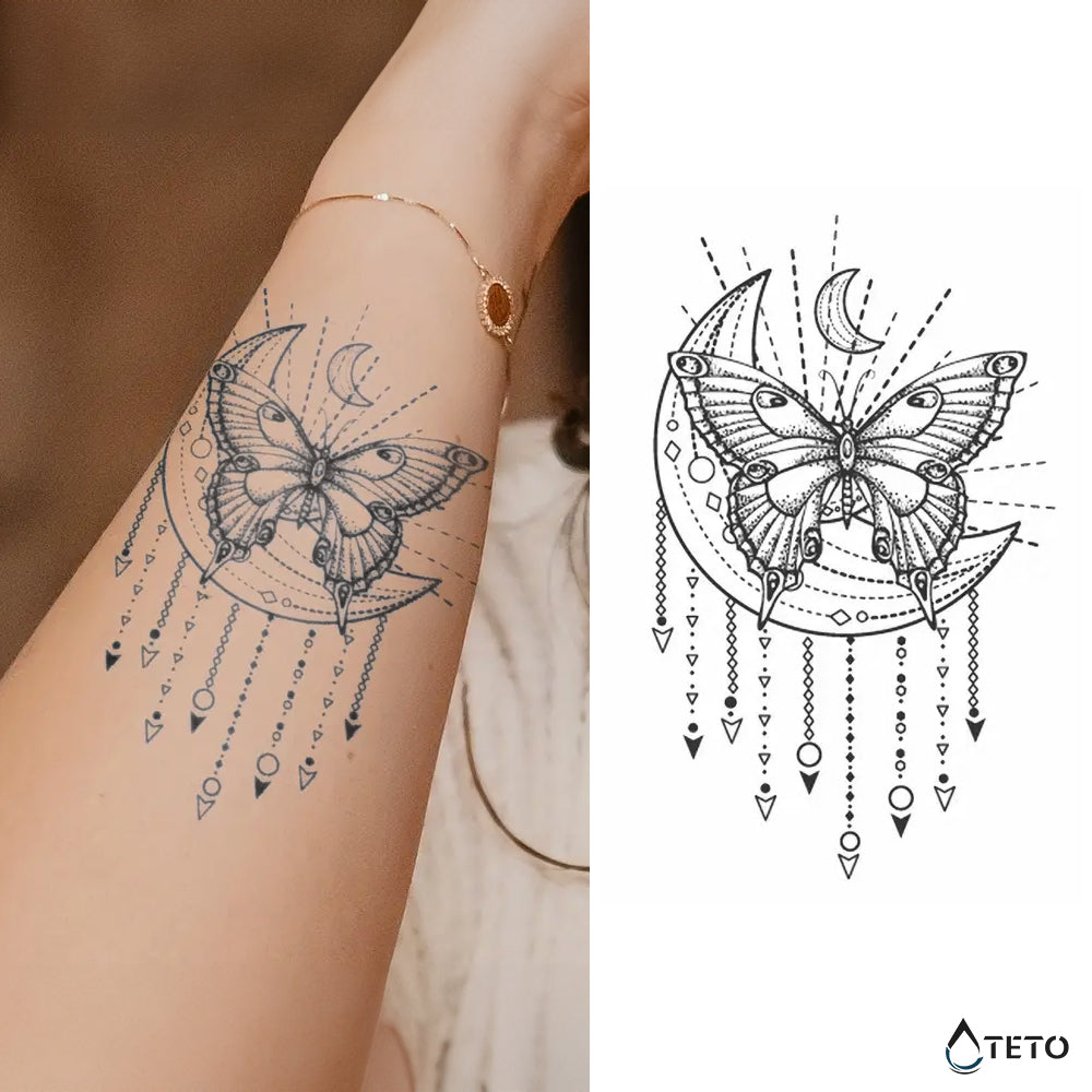 Farfalla mistica – Semipermanente - TETO Tatuaggi Temporanei