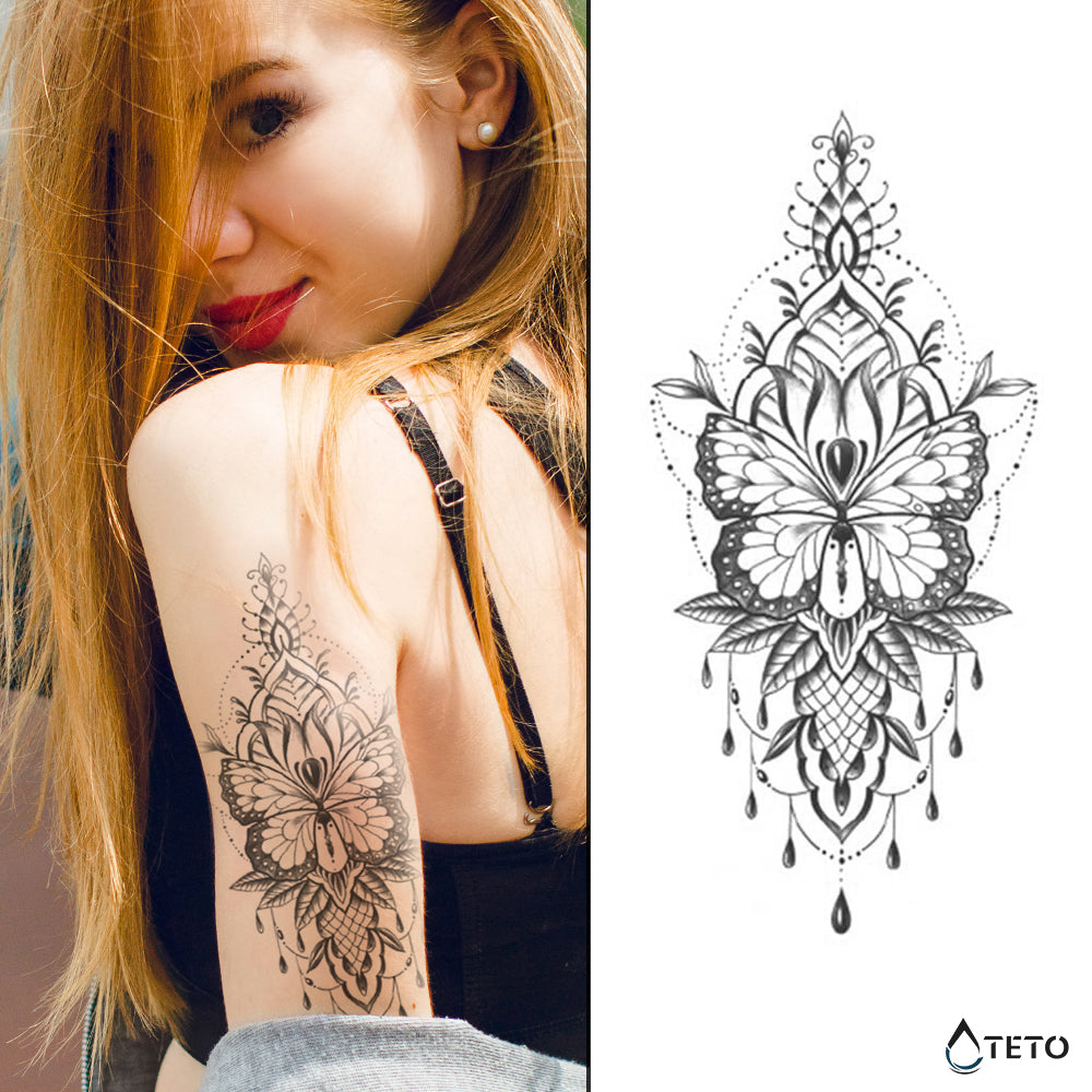 Farfalla monarca – Semipermanente - TETO Tatuaggi Temporanei