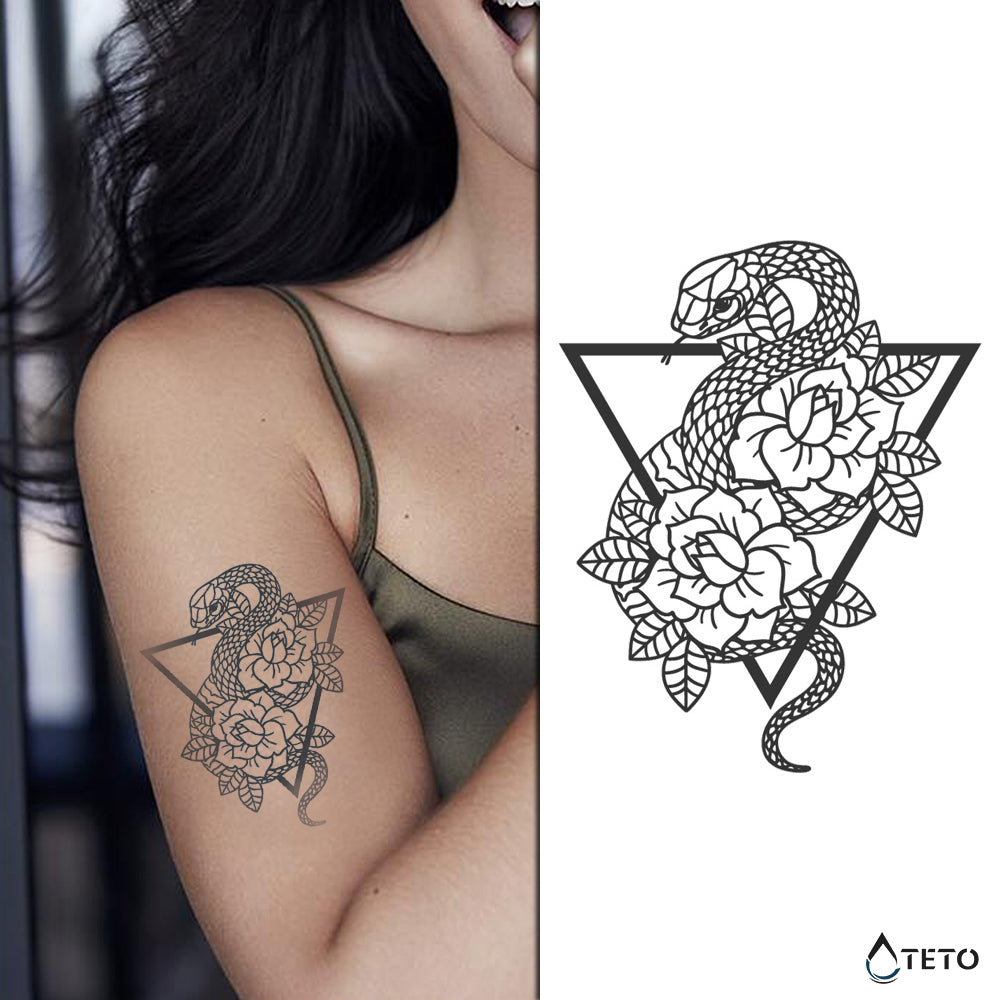 Serpente con fiore – Semipermanente