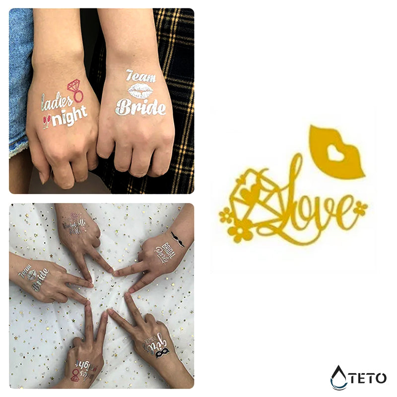 Amore – Love – Tipo D - TETO Tatuaggi Temporanei