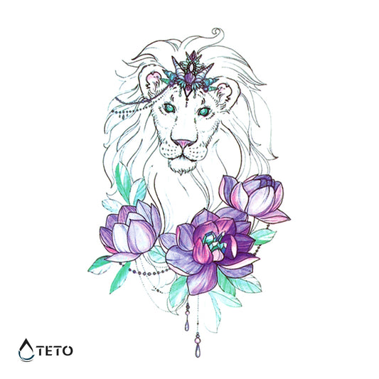 Leone con fiore