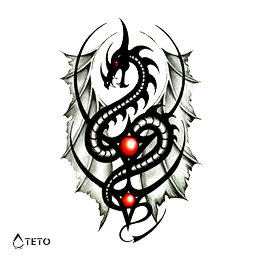 Drago misterioso – Tipo B - TETO Tatuaggi Temporanei