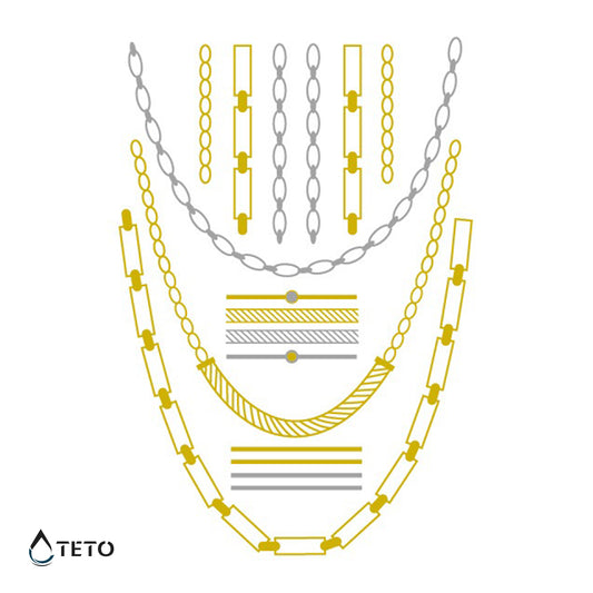 Bracciali e motivi – set – Tipo N - TETO Tatuaggi Temporanei