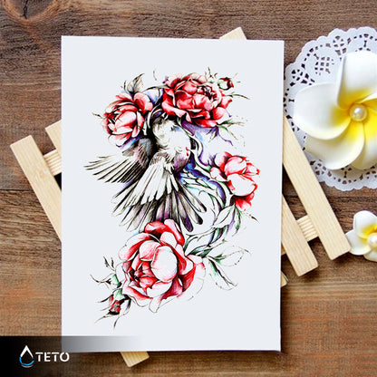 Uccello con fiori