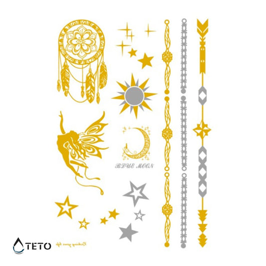 Bracciali, stelle e attrapasogni - set - TETO Tatuaggi Temporanei