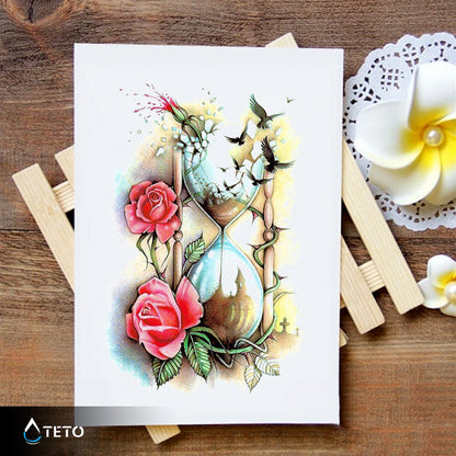 Orologio sabbiera con fiore