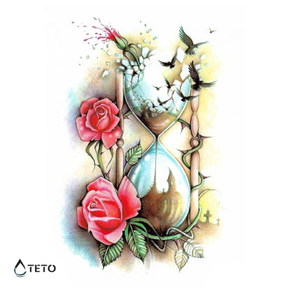 Orologio sabbiera con fiore