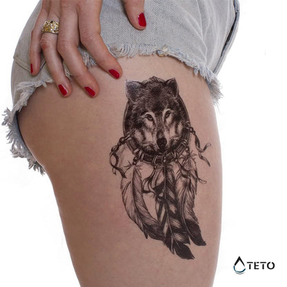 Acchiappasogni - lupo - TETO Tatuaggi Temporanei