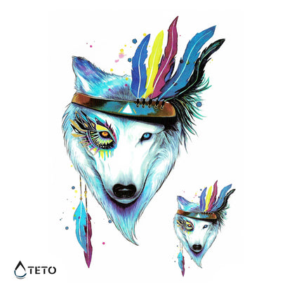 Lupo con piume - set