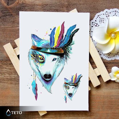 Lupo con piume - set