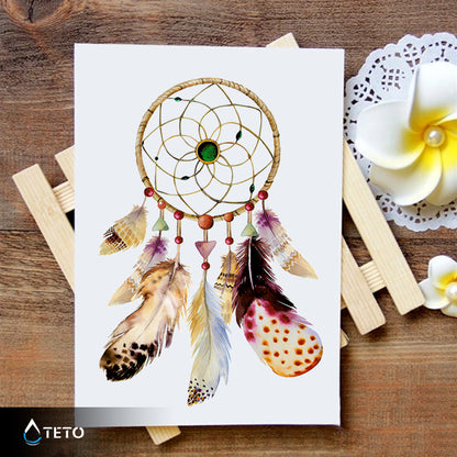 Acchiappasogni con smeraldi - TETO Tatuaggi Temporanei