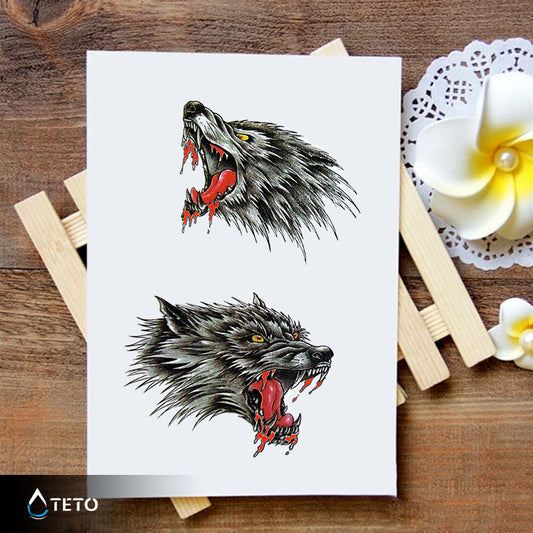 Lupi furiosi - set - TETO Tatuaggi Temporanei