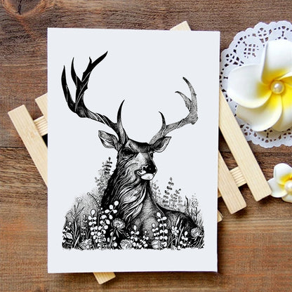 Cervo nell'erba - TETO Tatuaggi Temporanei