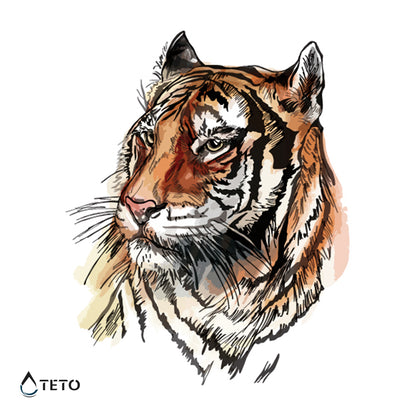 Tigre disegnata - TETO Tatuaggi Temporanei