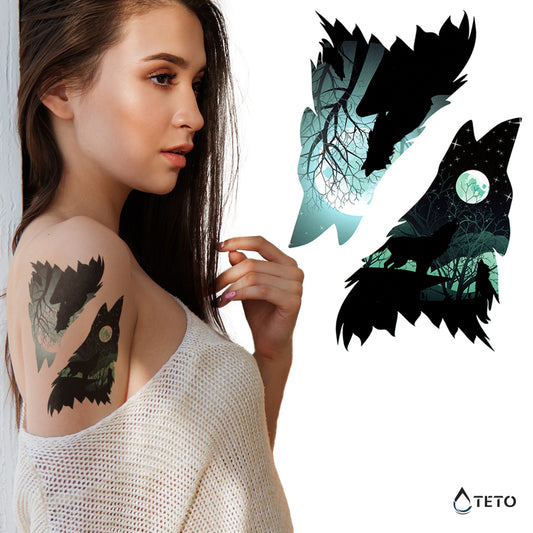 Lupi - set - TETO Tatuaggi Temporanei