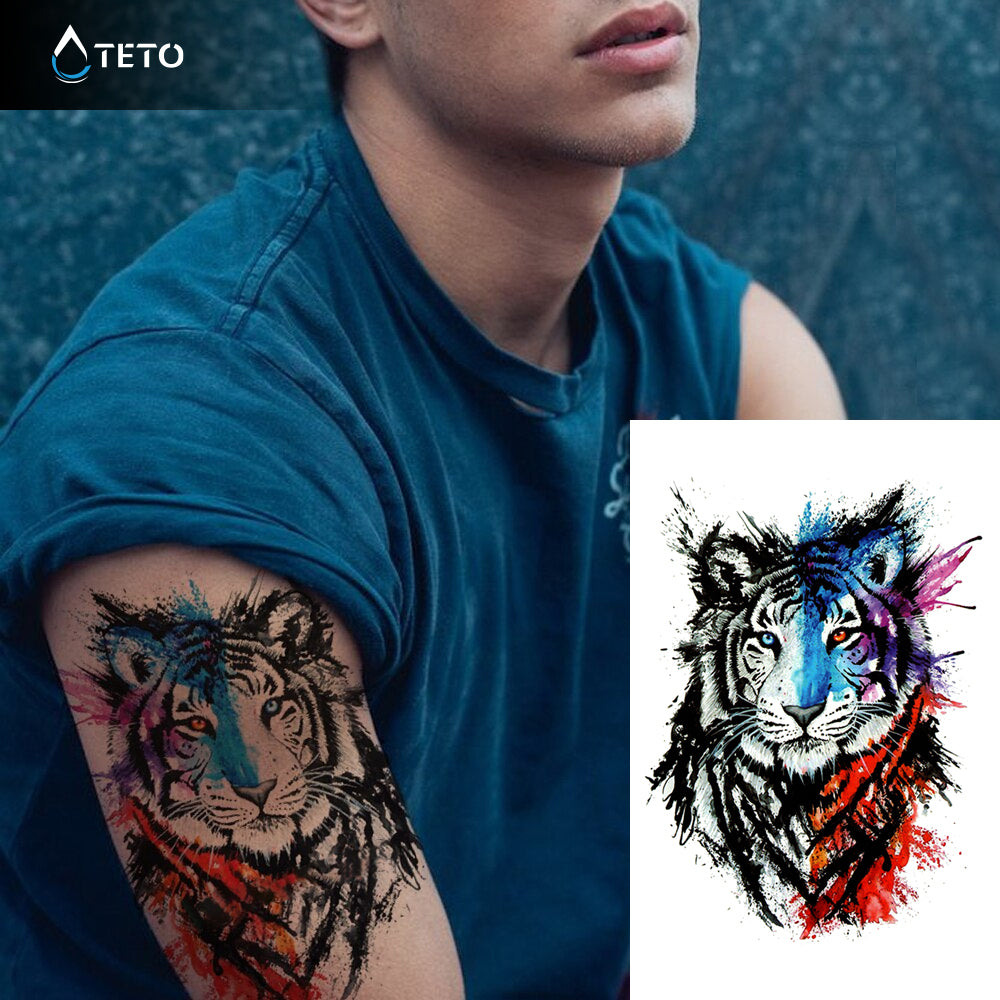 Tigre bicolore - TETO Tatuaggi Temporanei