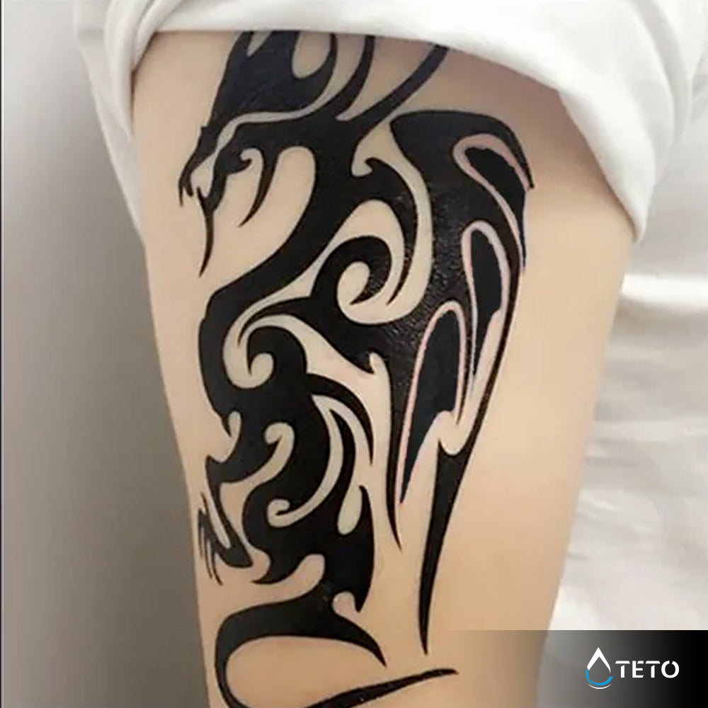 Drago tribale – Tipo B - TETO Tatuaggi Temporanei