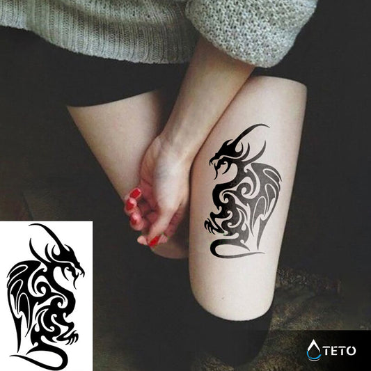 Drago tribale – Tipo B - TETO Tatuaggi Temporanei