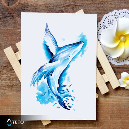 Balena saltante - TETO Tatuaggi Temporanei