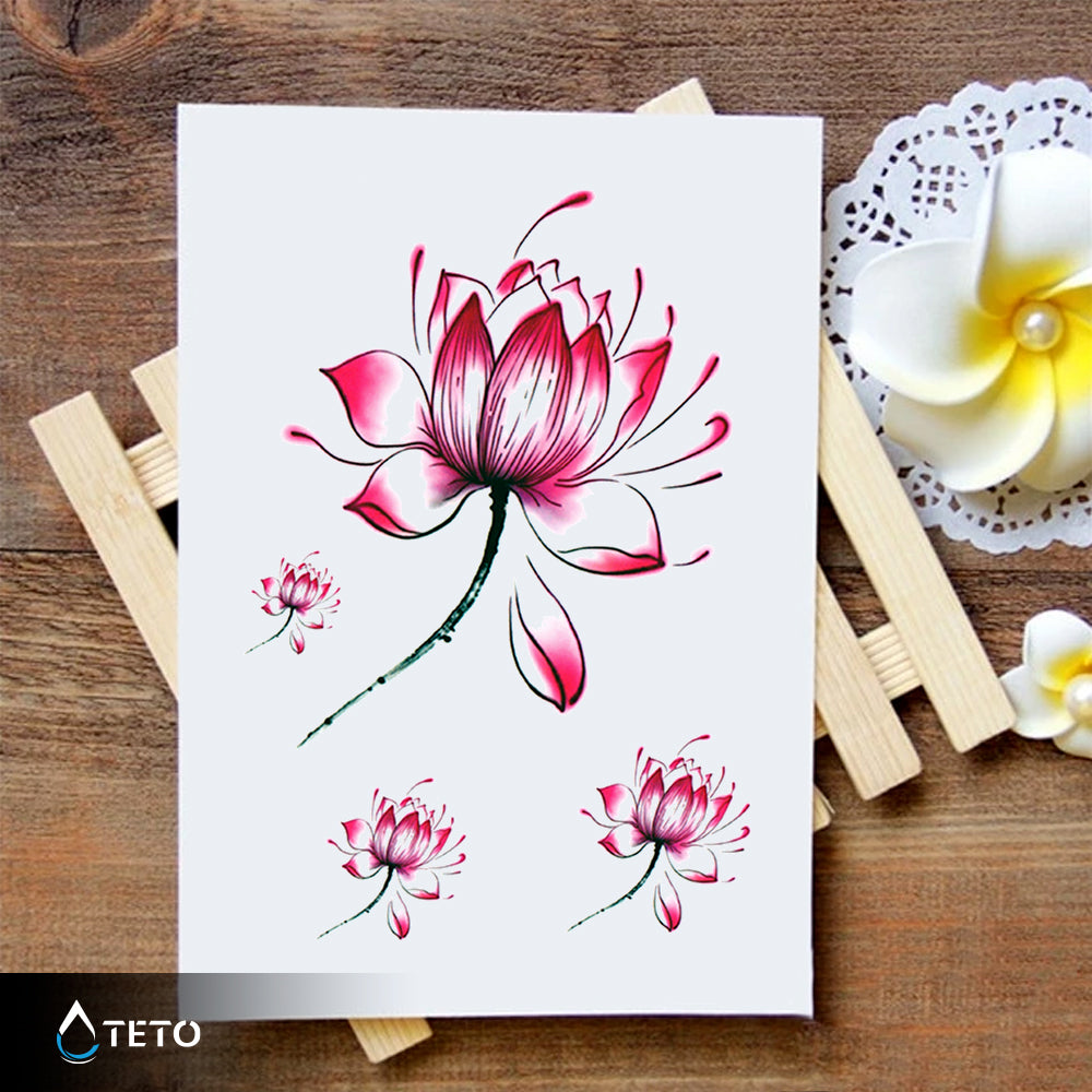Fiori - set - TETO Tatuaggi Temporanei