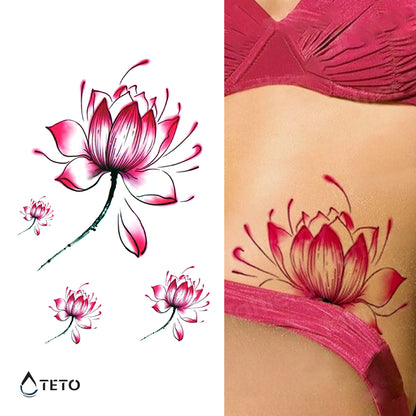 Fiori - set - TETO Tatuaggi Temporanei