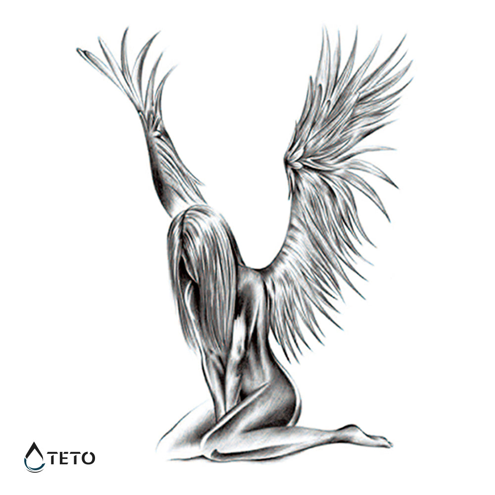 Angelo caduto – Tipo A - TETO Tatuaggi Temporanei