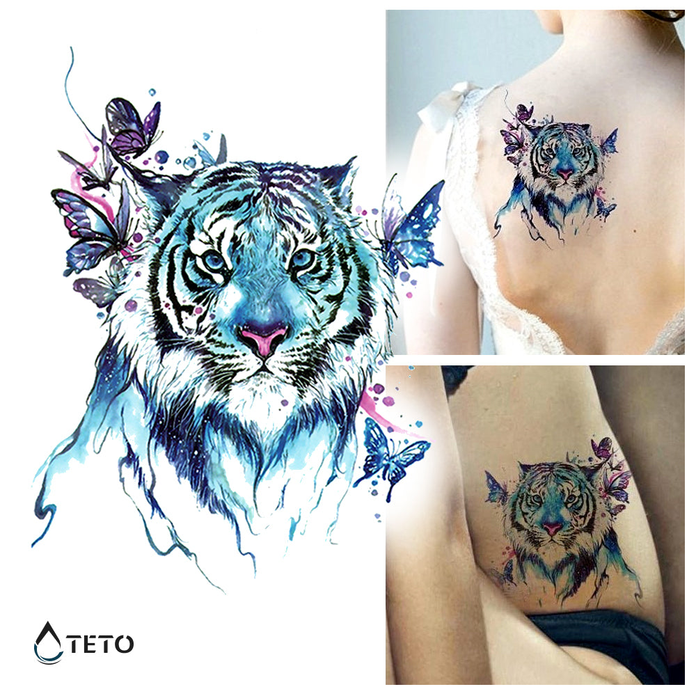 Tigre adorabile - TETO Tatuaggi Temporanei