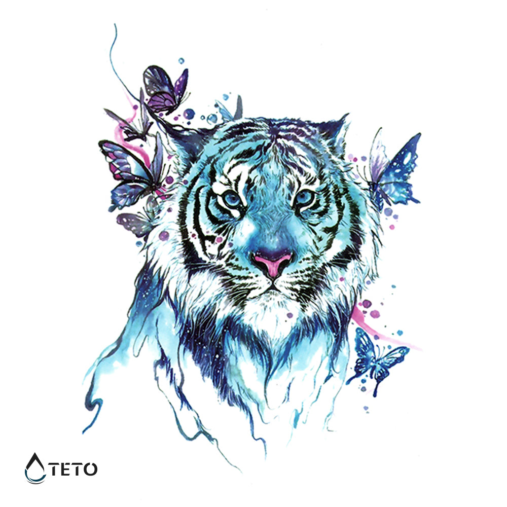Tigre adorabile - TETO Tatuaggi Temporanei