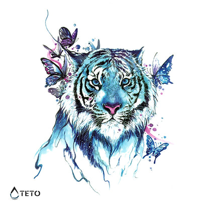 Tigre adorabile - TETO Tatuaggi Temporanei