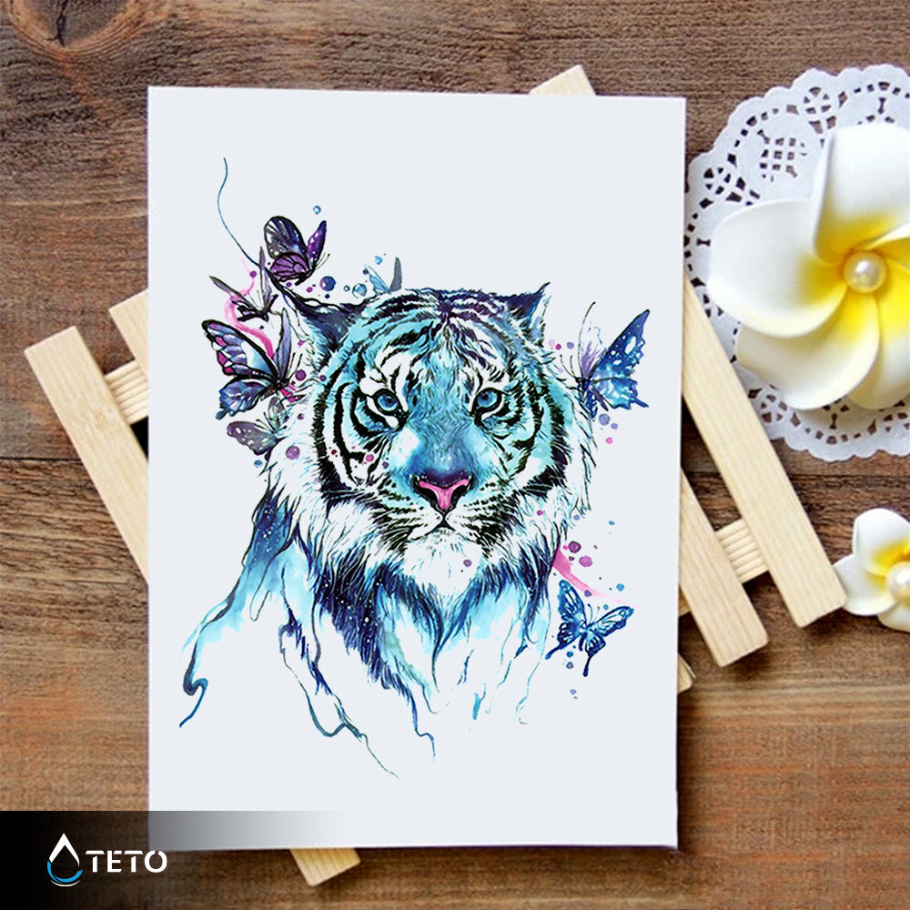 Tigre adorabile - TETO Tatuaggi Temporanei