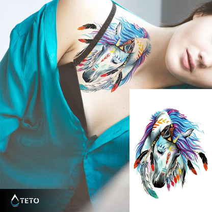 Cavallo indigeno - TETO Tatuaggi Temporanei