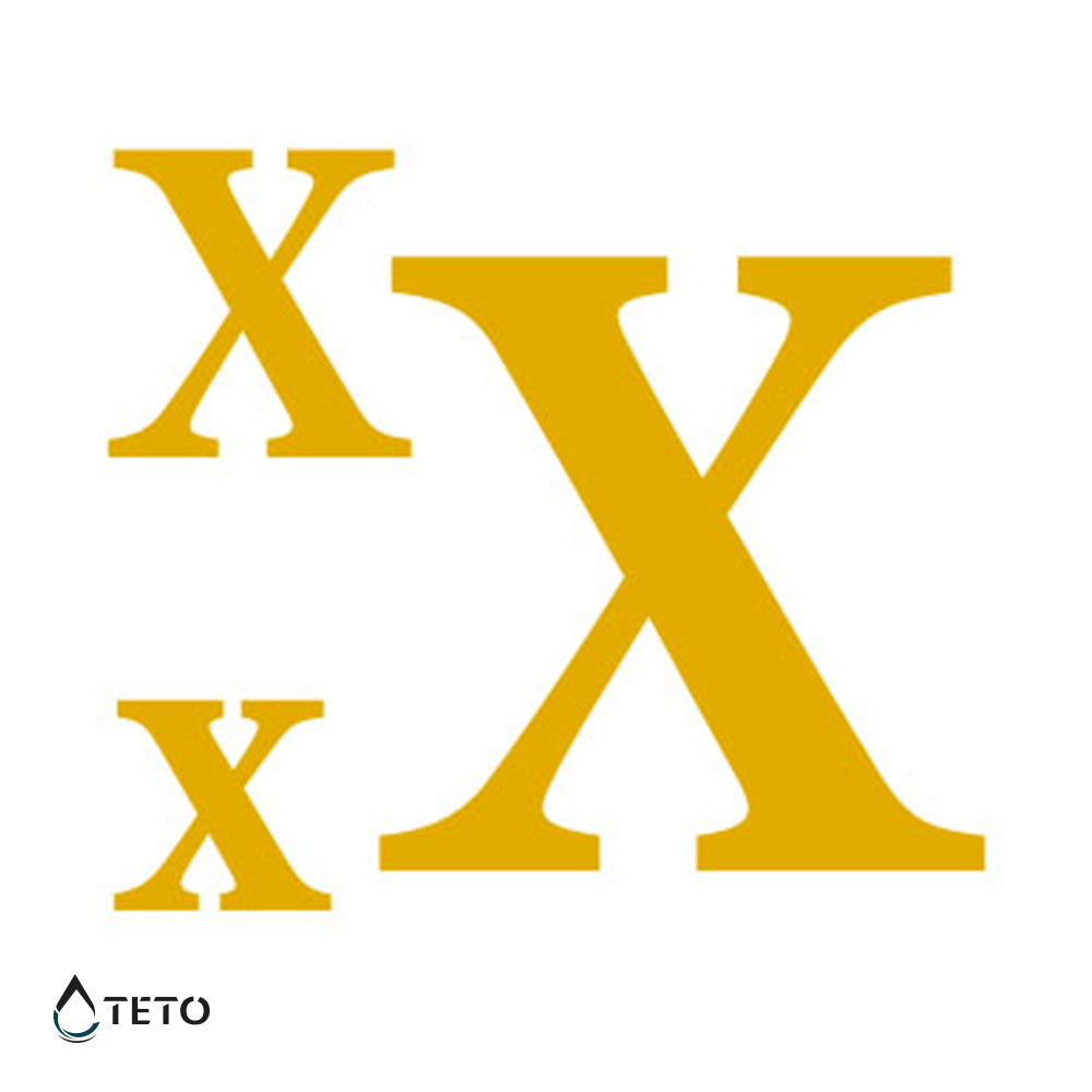 Lettera X - set - TETO Tatuaggi Temporanei