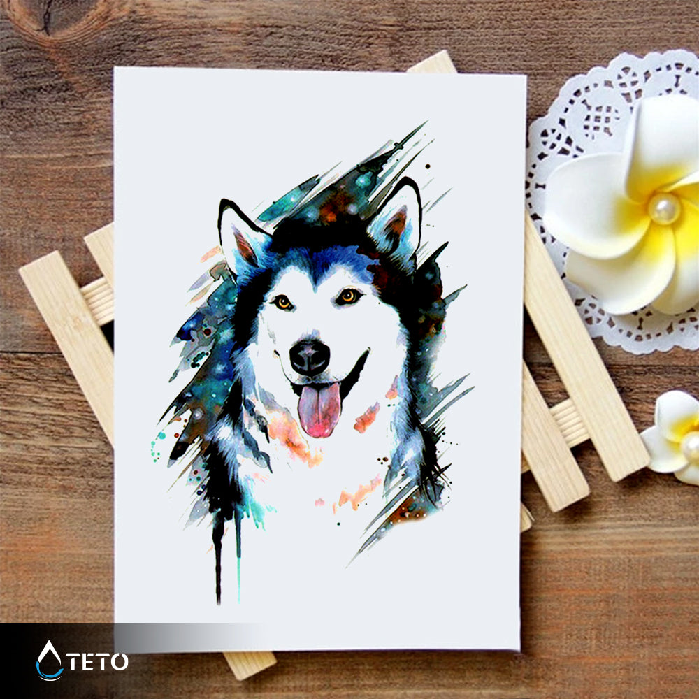 Cane Husky - TETO Tatuaggi Temporanei